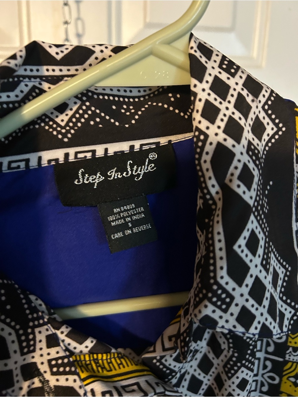 Step In Style Black & White High-Low Dress with Blue Lining